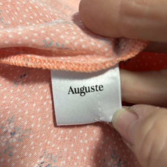 Auguste NWT Peach Floral Maxi Dress Size US8 - Picture 7 of 8